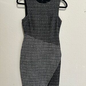Banana Republic Black and Gray Asymmetrical Dress
